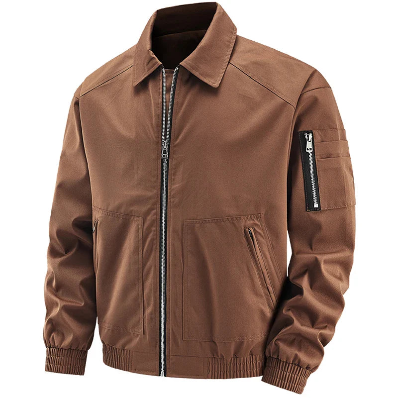 Waterproof Waxed Zipper Jacket - Durable & Stylish Protection