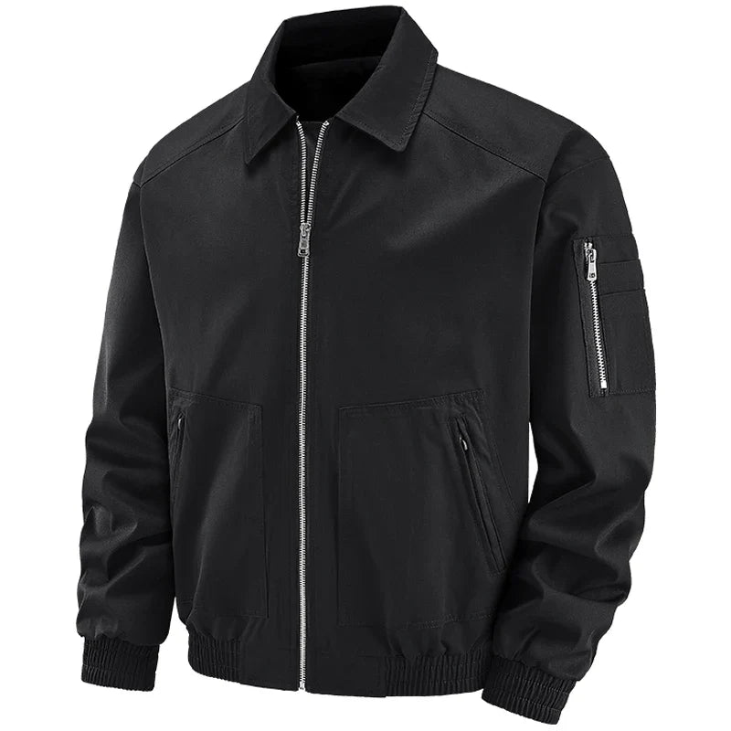 Waterproof Waxed Zipper Jacket - Durable & Stylish Protection